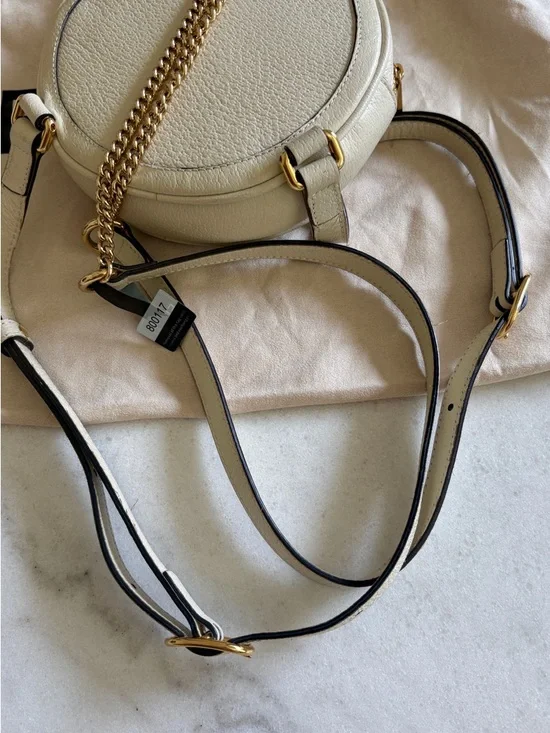 Gucci Textured Calfskin Web Mini Ophidia Round Backpack or Sling Bag - Picture 6 of 16